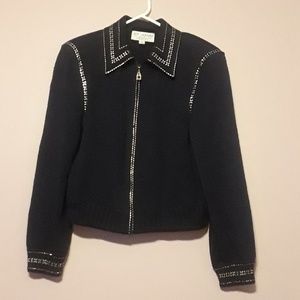 St. John by Marie Gray Navy / Gold - Zipper Jacket